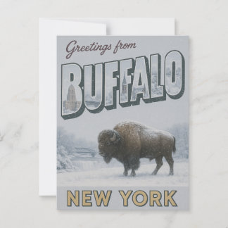 Postal Búfalo de invierno de Nueva York