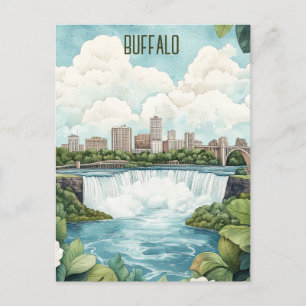 Postal Bufalo Viaje del Estado de Nueva York