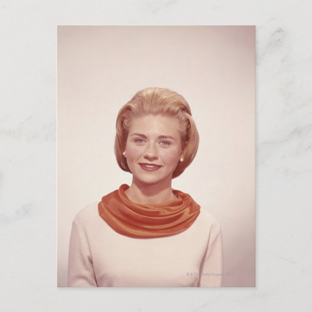 Postal Bufanda que lleva de la mujer (Anverso)