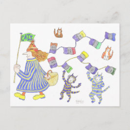 Postal Bufandas de MadCatWoman en el lavado