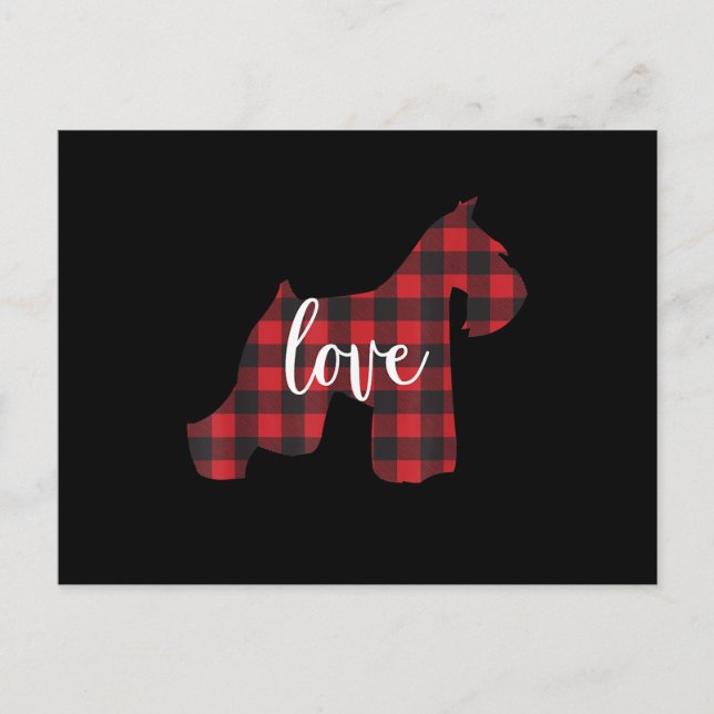 Postal Buffalo plaid schnauzer mamá ama (Anverso)