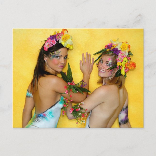 Postal Buffet bodypainting Lebendbufé - bodyart (Anverso)