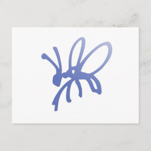 Postal Bug de esgrima azul