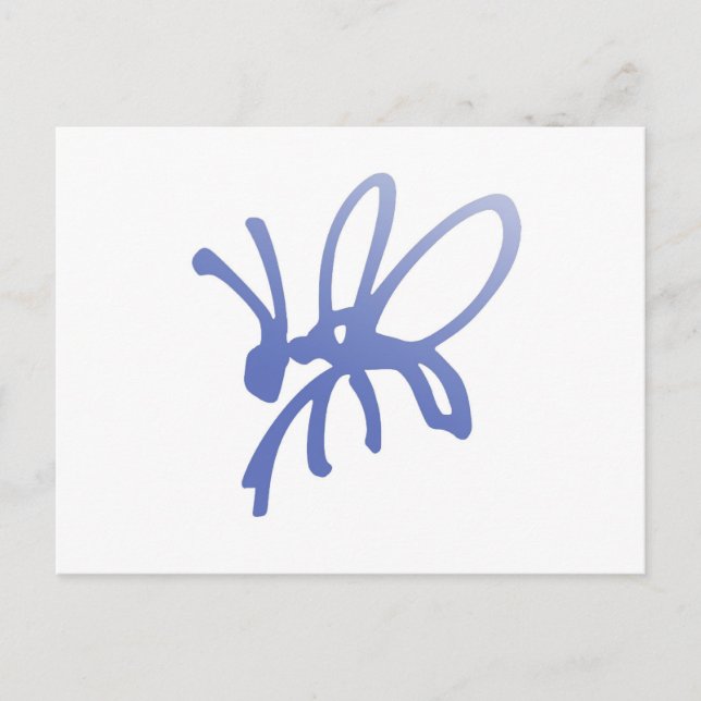 Postal Bug de esgrima azul (Anverso)