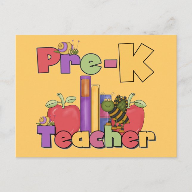 Postal Bugs and Apples Pre-K Teacher (Anverso)