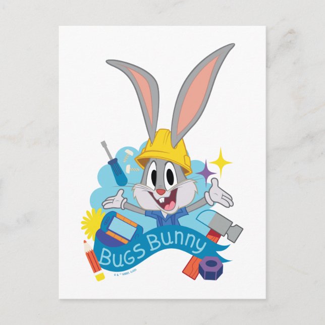 Postal BUGS BUNNY BUILDERS™| Arte del personaje de BUGS B (Anverso)