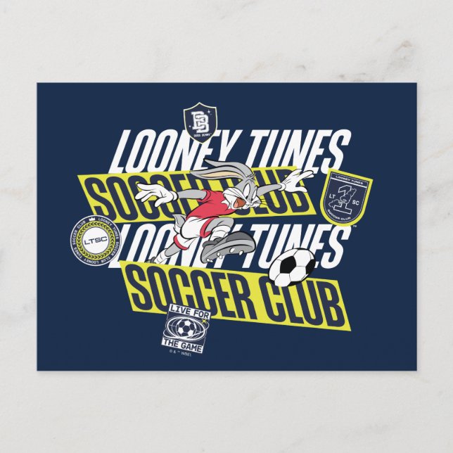 Postal BUGS BUNNY™ LOONEY TUNES™ Club de Fútbol (Anverso)