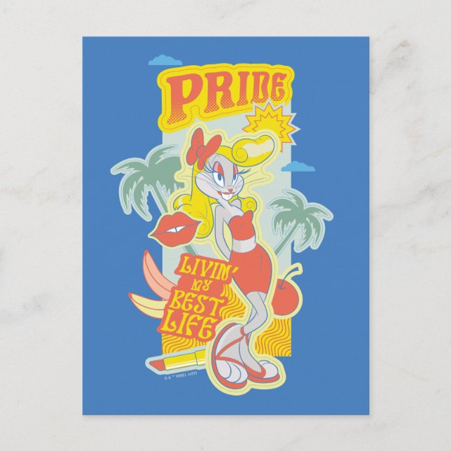 Postal BuGS BUNNY™ Pride - Vivir mi mejor vida (Anverso)
