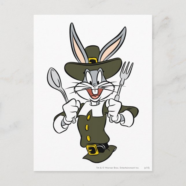 Postal BUGS BUNNY™ Tiempo de Festín (Anverso)