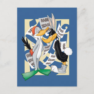 Postal BUGS BUNNY™ Y DAFFY DUCK™ Preparados Para Temporad