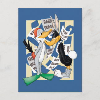 Postal BUGS BUNNY™ Y DAFFY DUCK™ Preparados Para Temporad
