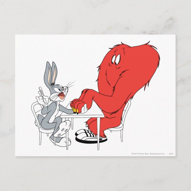 Postal BUGS BUNNY™ y Gossamer (Anverso)