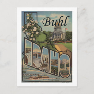 Postal Buhl, IdahoEscenas de letras grandesBuhl, ID