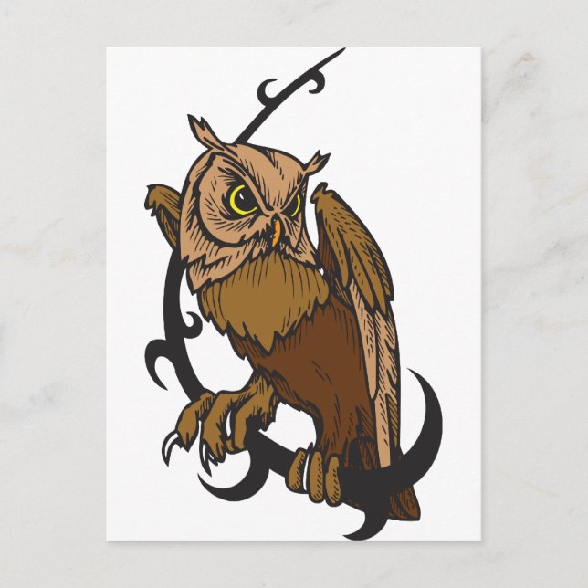Postal Búho (Anverso)