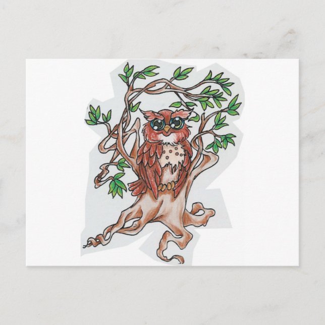 Postal Búho (Anverso)
