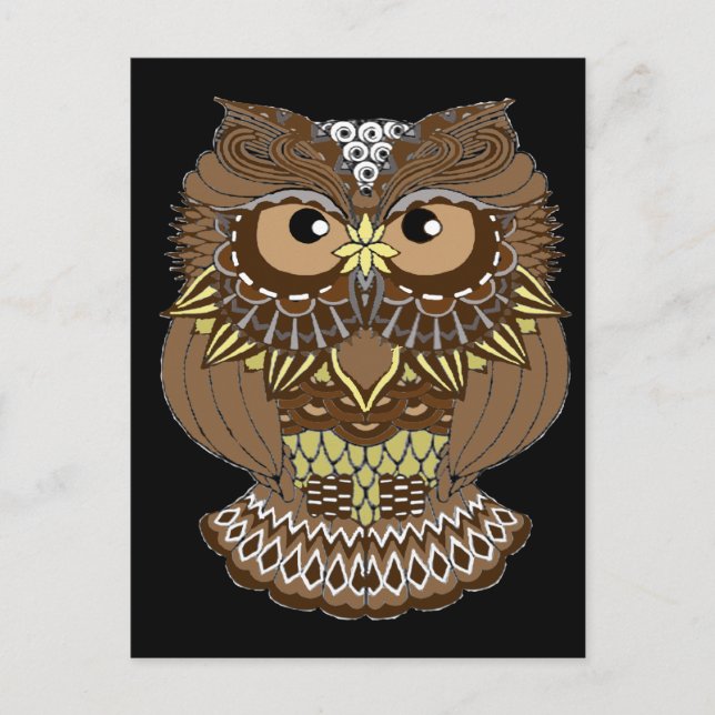 Postal Búho (Anverso)