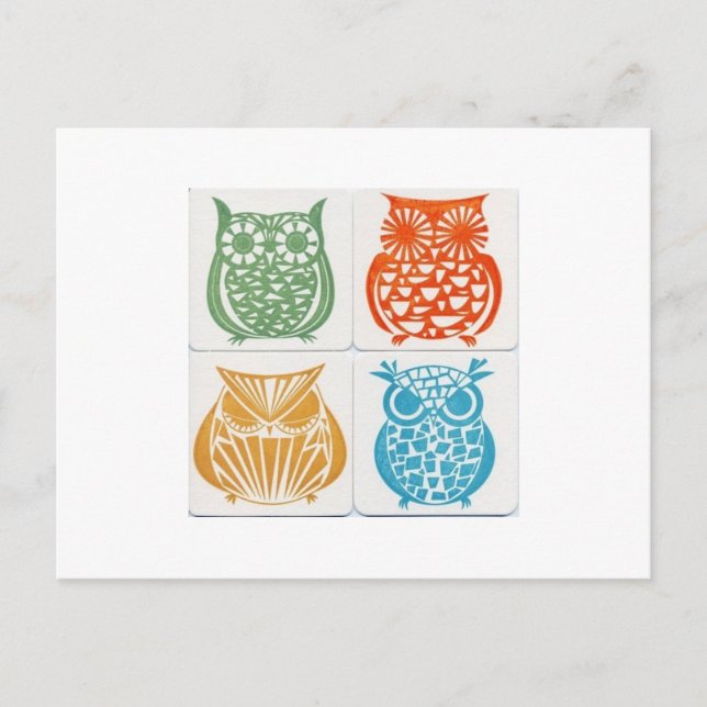 Postal búho5 (Anverso)