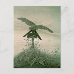 Postal Búho en una tumba, 1836-7