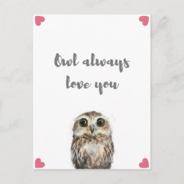 Postal Búho siempre te ama