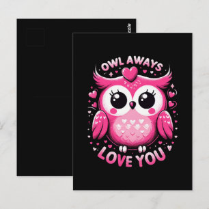 Postal Búho Siempre Te Amará - Día de San Valentín