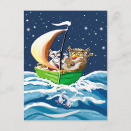 Postal búho y el pussycat