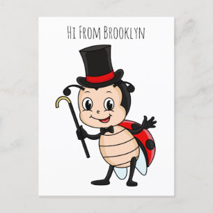 Postal Buitre con sombrero de punta y personalizado de co