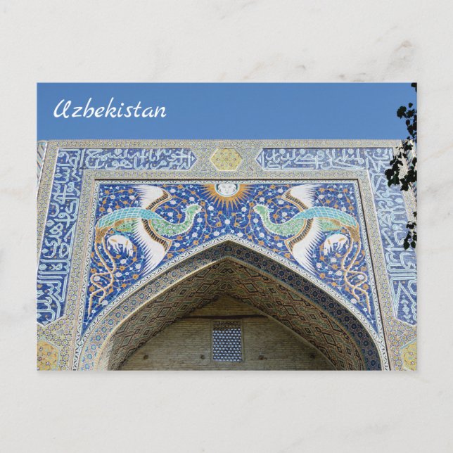Postal Bujará, Uzbekistán (Anverso)