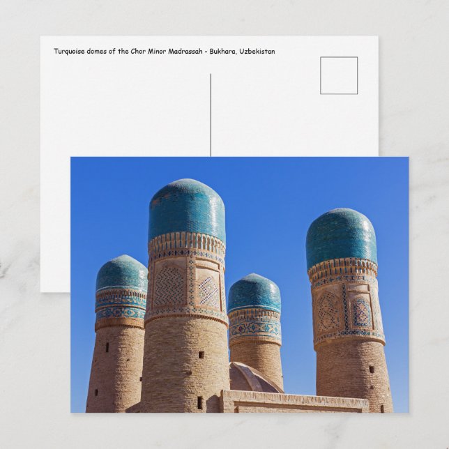 Postal Bukhara, Uzbekistán - Chor Menor Madrassah (Anverso / Reverso)