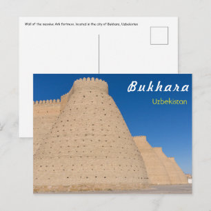 Postal Bukhara, Uzbekistán -  Muralla de la fortaleza de 