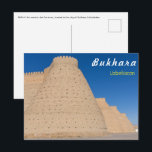 Postal Bukhara, Uzbekistán - Muro de la fortaleza Arca<br><div class="desc">Muro de la enorme fortaleza Arca,  ubicada en la ciudad de Bujará,  Uzbekistán. El Arca es una gran fortificación de tierra situada en la parte noroccidental del Bujará contemporáneo</div>