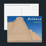 Postal Bukhara, Uzbekistán - Muro de la fortaleza Arca<br><div class="desc">Muro de la enorme fortaleza Arca,  ubicada en la ciudad de Bujará,  Uzbekistán. El Arca es una gran fortificación de tierra situada en la parte noroccidental del Bujará contemporáneo</div>