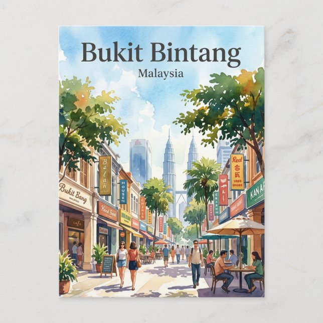 Postal Bukit Bintang Malasia (Anverso)