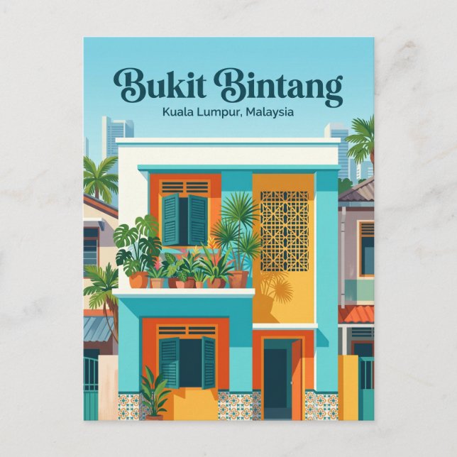Postal Bukit Bintang Malasia (Anverso)