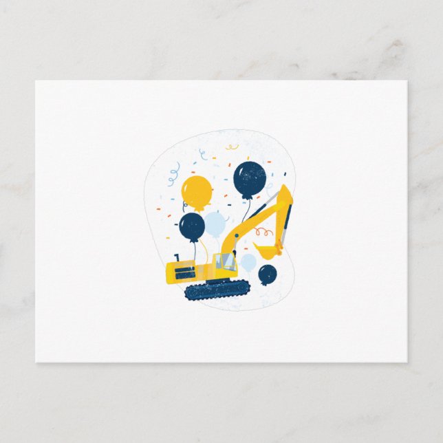 Postal Buldócer de cumpleaños (Anverso)