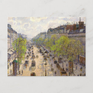 Postal Bulevar Montmartre, Primavera de Camille Pissarro