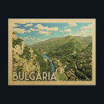 Postal Bulgaria Alemania Viajes de época<br><div class="desc">Bulgaria Alemania diseño en estilo Viaje Vintage con una hermosa y vasta vista del país con montañas y río.</div>