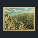 Postal Bulgaria Alemania Viajes de época<br><div class="desc">Bulgaria Alemania diseño en estilo Viaje Vintage con una hermosa y vasta vista del país con montañas y río.</div>