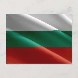 Postal Bulgaria - Bandera búlgara ondeando -