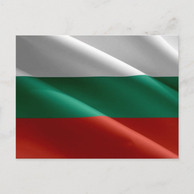 Postal Bulgaria - Bandera búlgara ondeando - (Anverso)