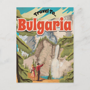 Postal Bulgaria Poster de Viajes de Vintage