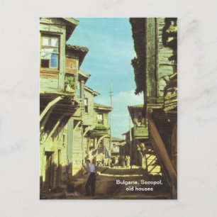 Postal Bulgaria, Sozopol, casas antiguas