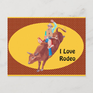 Postal Bull Rider ~ I Love Rodeo