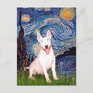 Postal Bull Terrier 4 - Noche estrellada (Vertical)