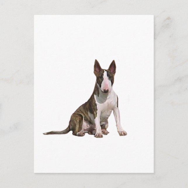 Postal Bull Terrier (B) - Atigrado y blanco (Anverso)