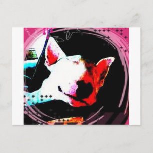 Postal bull terrier en inglés