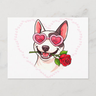 Postal Bull terrier feliz