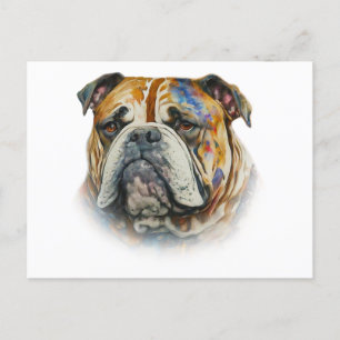 Postal Bulldog acuarela