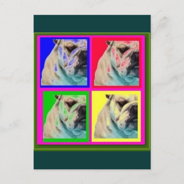 Postal bulldog DE 4 BARRILES PARA LLEVAR (Anverso)