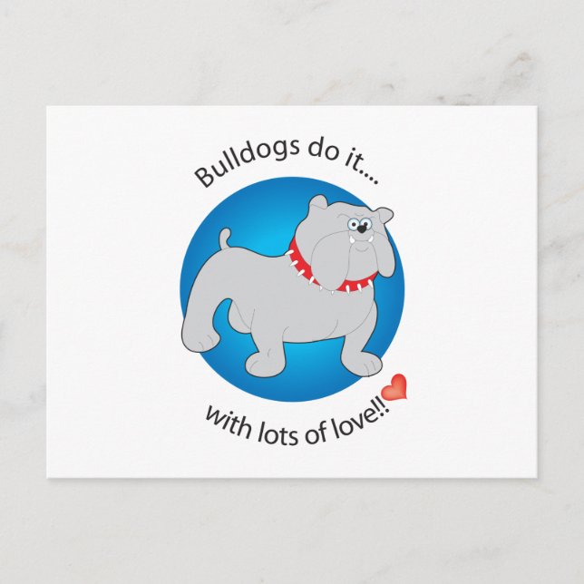 Postal Bulldog de amor (Anverso)