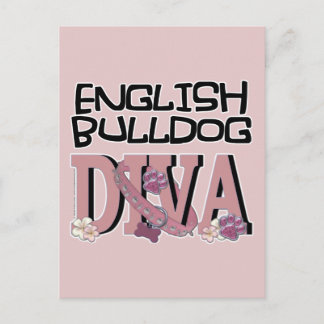Postal Bulldog DIVA inglés
